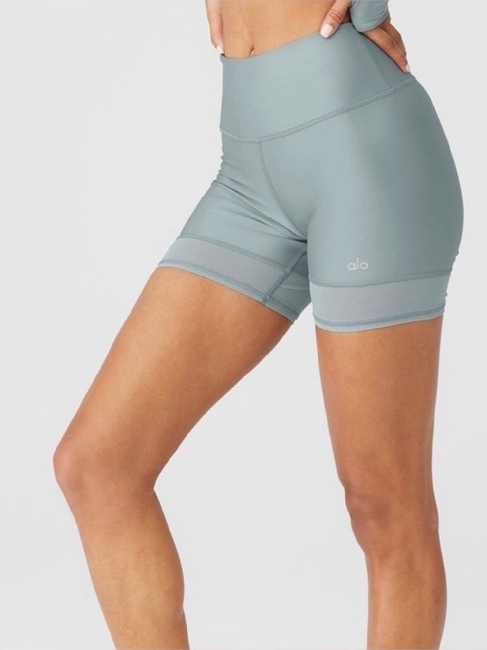 ALO airlift double trouble shorts cosmic grey